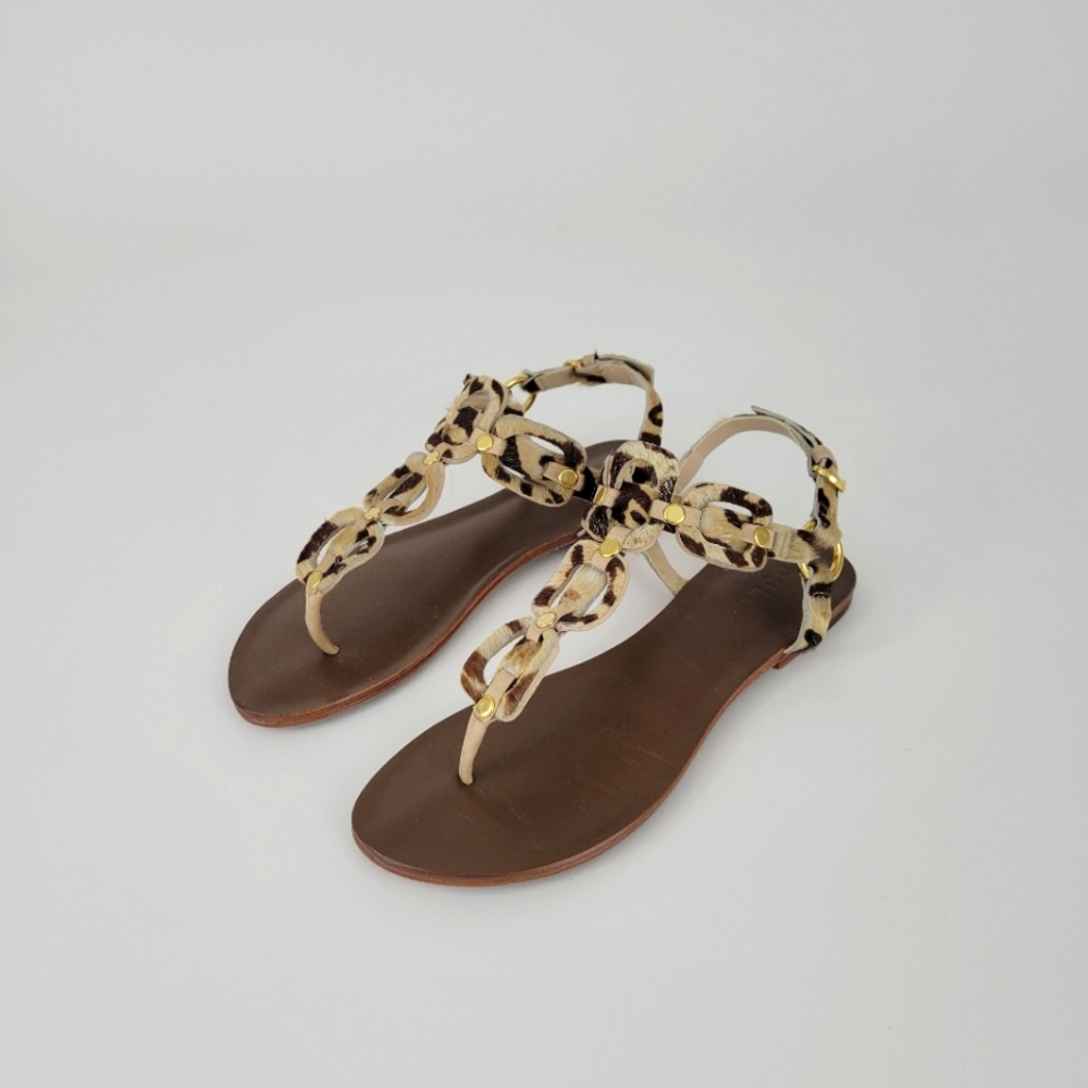 DULCE Tan/ Brown Handmade Straps Sandals Size 6
